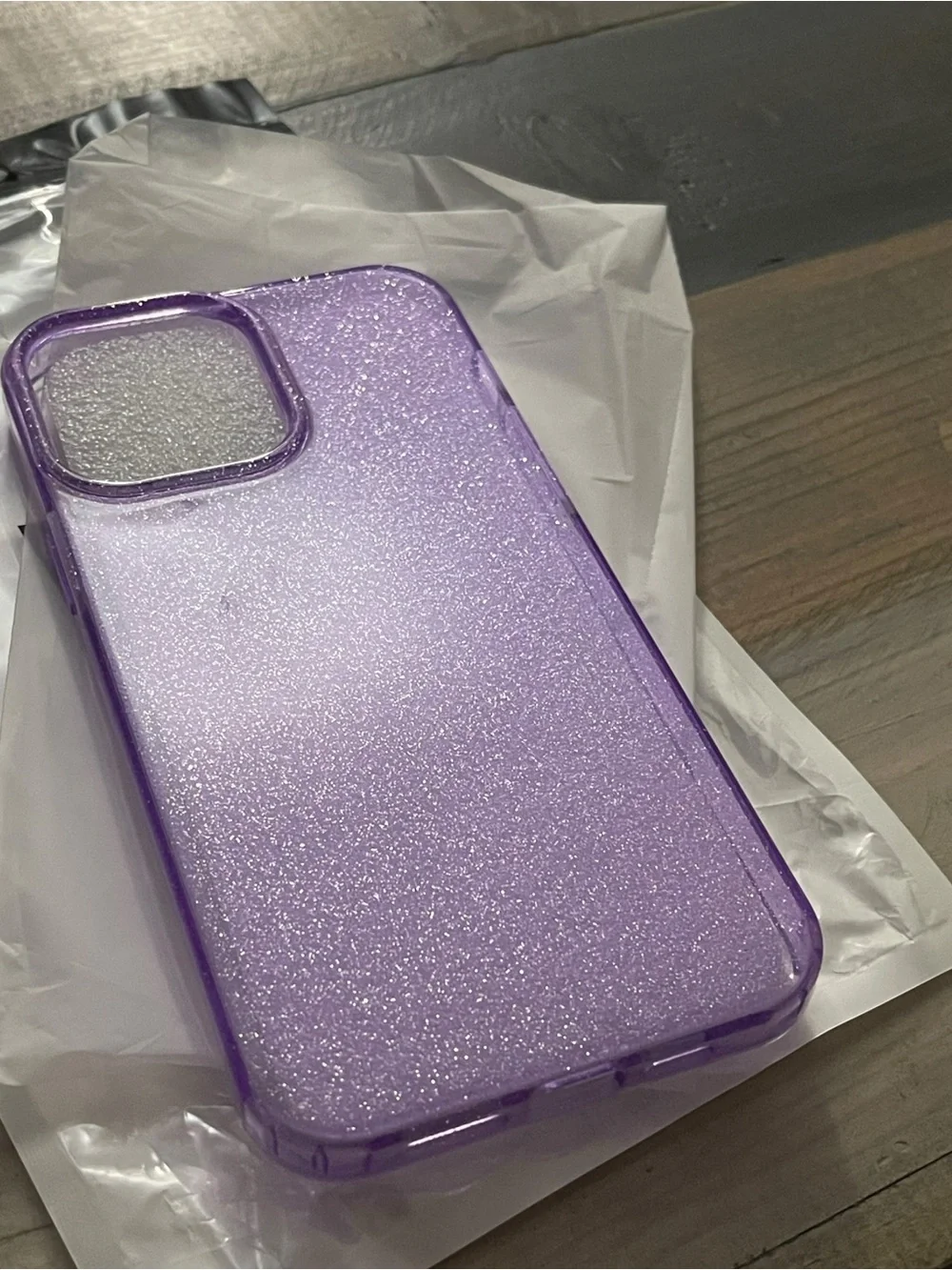 Coolwee iPhone 13 Pro Max Purple Clear Glitter Case NWT